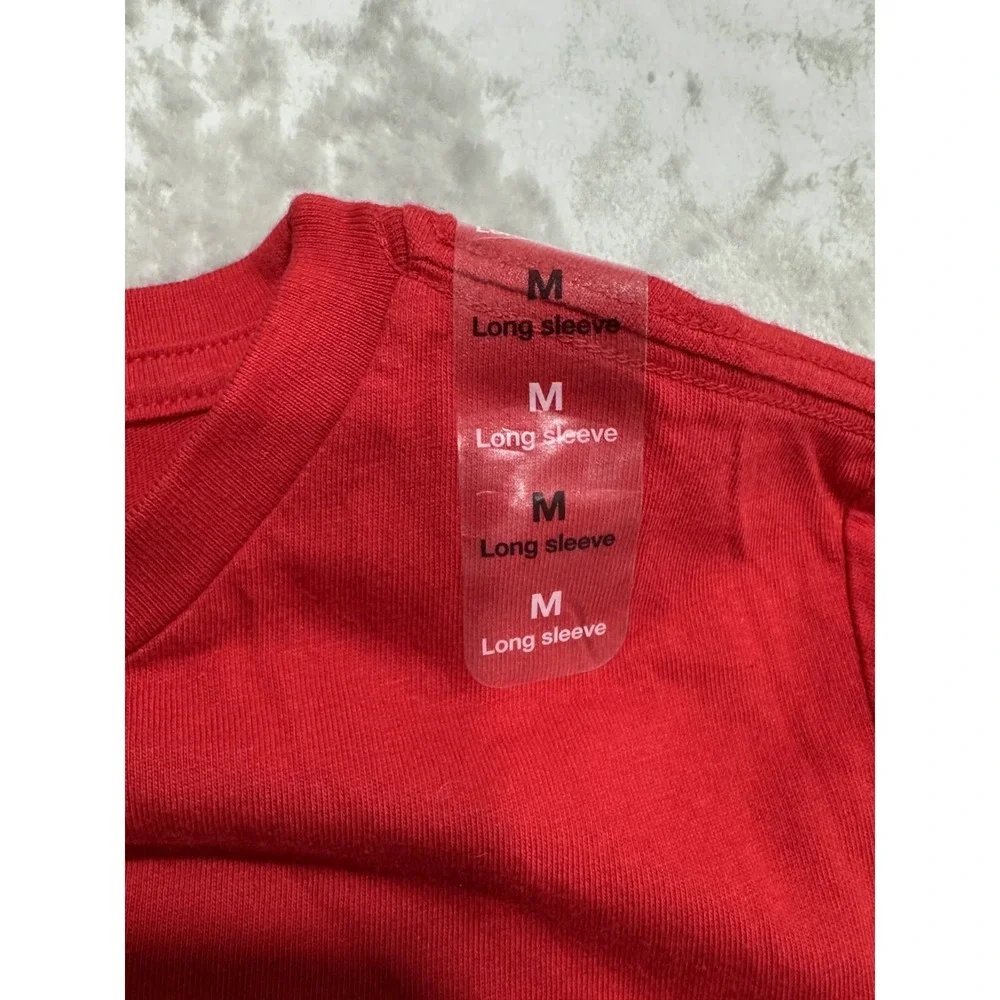 Gap Kids Warner Brothers Shirt Size Medium Red Long Sleeve Raised‎ By Elves NWT